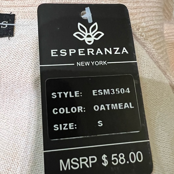 Esperanza Apricot Blush Cardigan Pockets Long Sleeves Cardigan - Picture 8 of 10